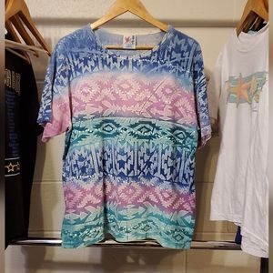 Size XL-Vintage EZL Multicolor Tribal Esque Shirt